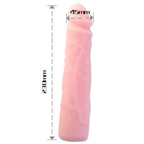 BAILE - DILDO DE SILICONE COM TOQUE REALISTA DE PELE, 23 CM