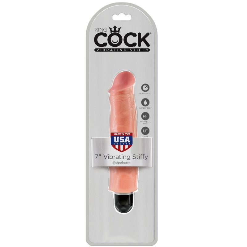 KING COCK - 17,8 CM VIBRADOR RÍGIDO CARNE