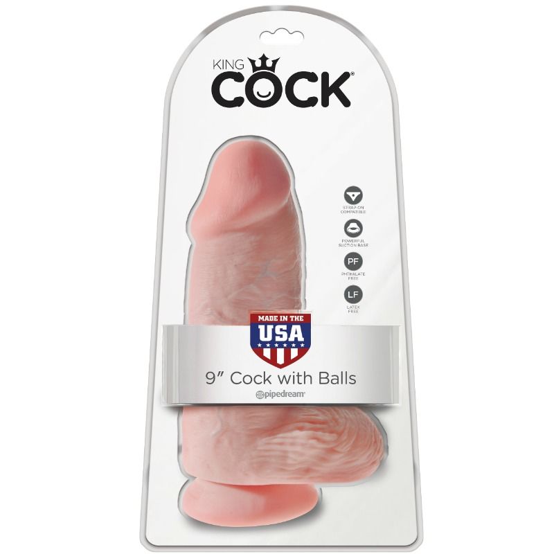 KING COCK - PÊNIS REALISTA E GORDINHO DE 23 CM