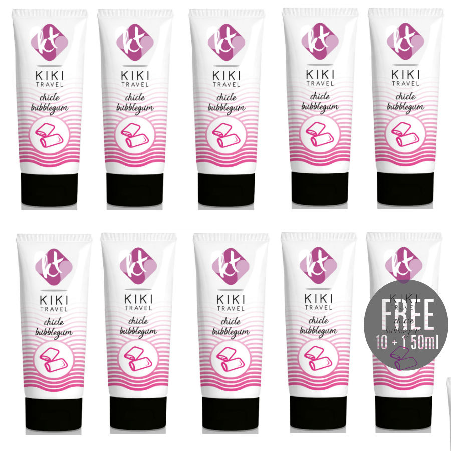 KIKÍ TRAVEL - LUBRIFICANTE COM SABOR A CHICLETE 50ML 10 + 1 GRÁTIS
