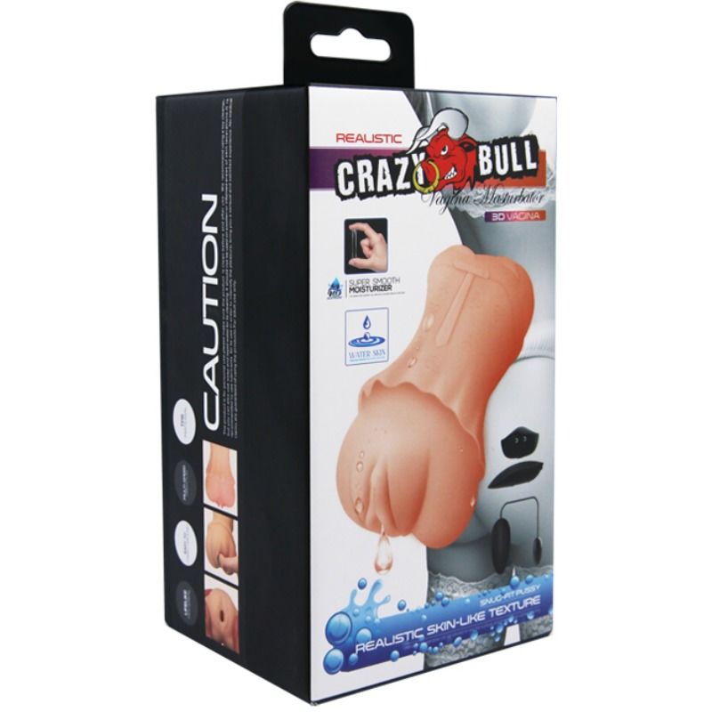 CRAZY BULL - MASTURBADOR VAGINAL DE PELE DE ÁGUA COM VIBRADOR BALA 2