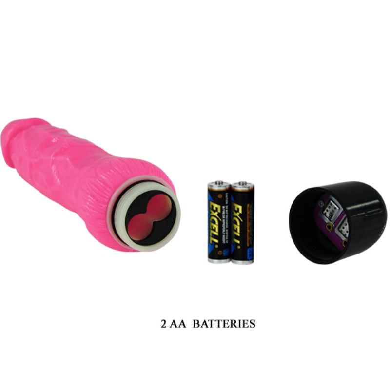 BAILE - VIBRADOR REALISTA SEXUAL COLORIDO ROSA 24 CM