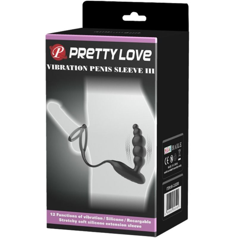 PRETTY LOVE - ANÉIS PENIANOS COM PLUG VIBRADOR