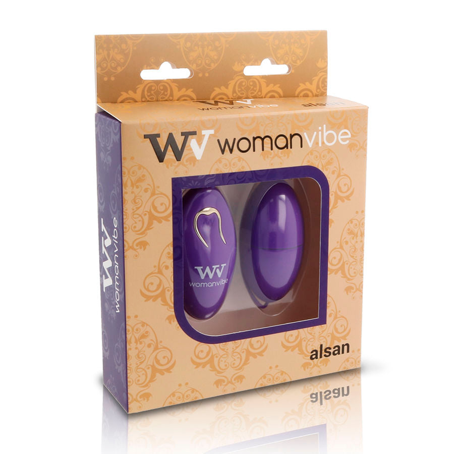 WOMANVIBE - HUEVO DE CONTROL REMOTO DE SILICONA ALSAN MORADO