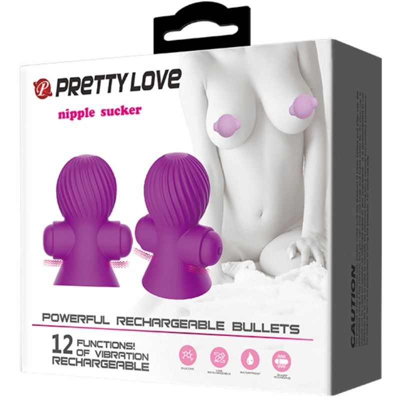 PRETTY LOVE - ESTIMULADOR DE MAMILOS 12M VIBRAÇÃO LILÁS