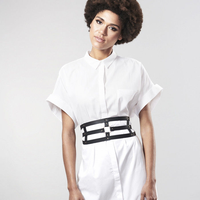 BIJOUX - CINTURÓN INDISCRETS MAZE CON CORREA NEGRA