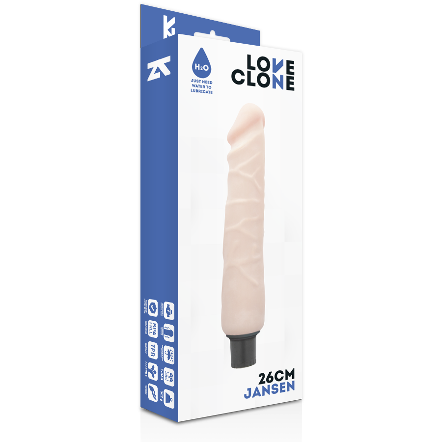 LOVECLONE - VIBRADOR AUTOLUBRICANTE JANSEN 26 CM -O- 4,2 CM