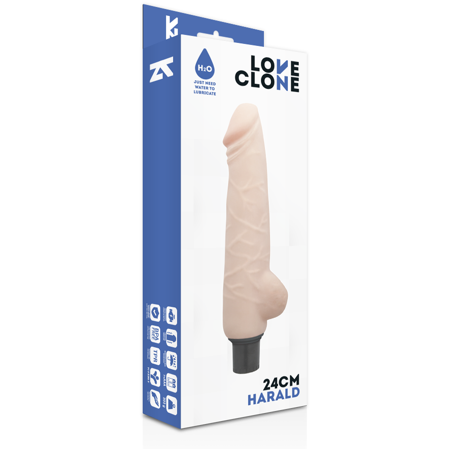 LOVECLONE - VIBRADOR AUTOLUBRICANTE HARALD 24 CM -O- 4 CM
