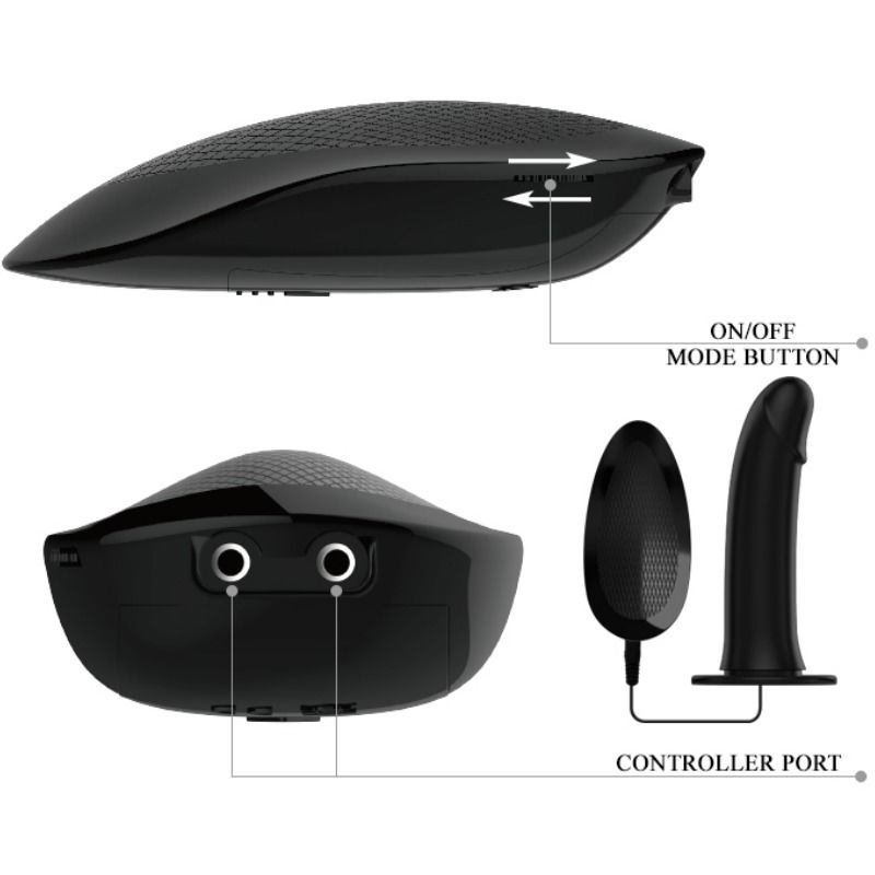 PRETTY LOVE - MARVIN STRAP-ON COM VIBRAÇÃO E DILDO OCO