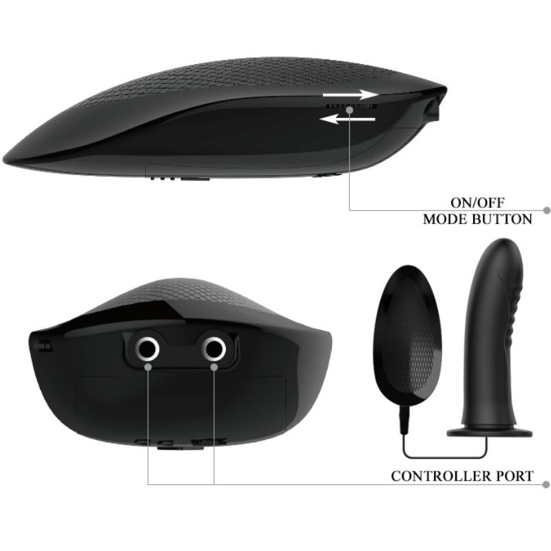 PRETTY LOVE - MYRON STRAP-ON COM VIBRAÇÃO E DILDO OCO