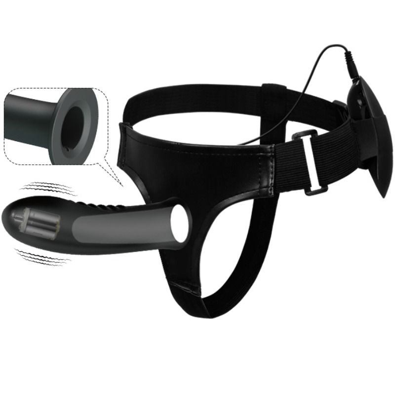 PRETTY LOVE - MYRON STRAP-ON COM VIBRAÇÃO E DILDO OCO