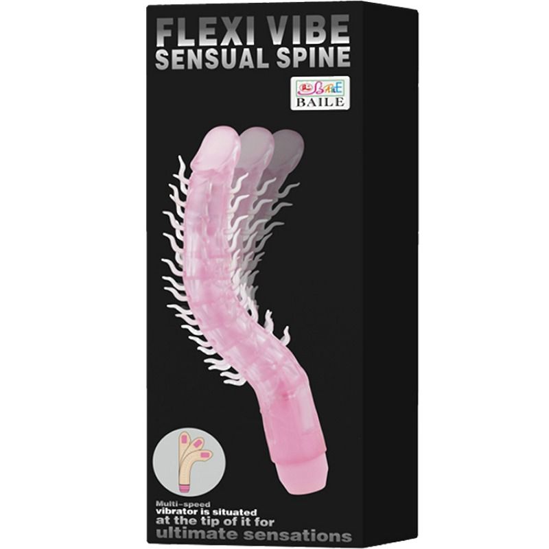 BAILE - FLEXI VIBE SENSUAL SPINE DILDO VIBRATÓRIO DOBRÁVEL LILÁS 23,5 CM