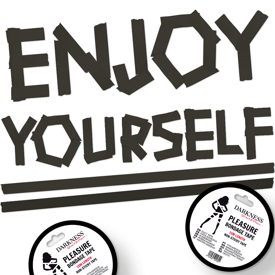 DARKNESS - Fita adesiva preta antiaderente para bondage, 15 m
