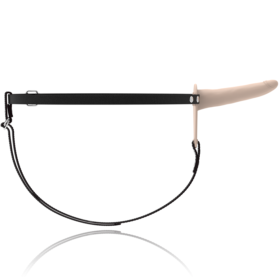 Arreio submisso para fetiche - Silicone cor da pele 15 cm