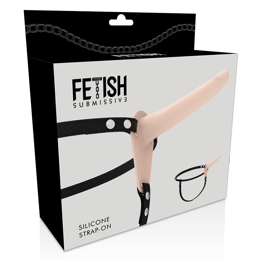 Arreio submisso para fetiche - Silicone cor da pele 15 cm