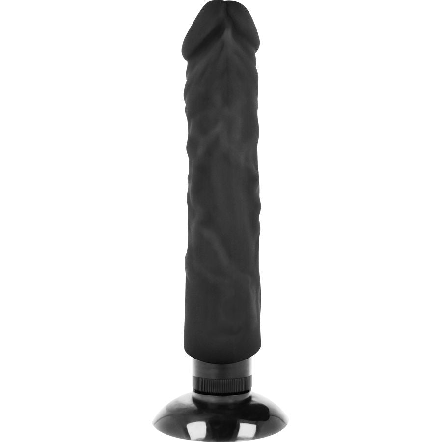 BASECOCK - VIBRADOR REALISTA 2-1 NEGRO 20 CM -O- 4 CM
