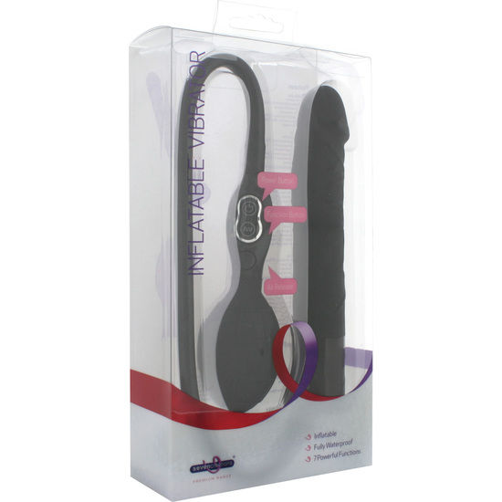 SEVEN CREATIONS - VIBRADOR INSUFLÁVEL PRETO