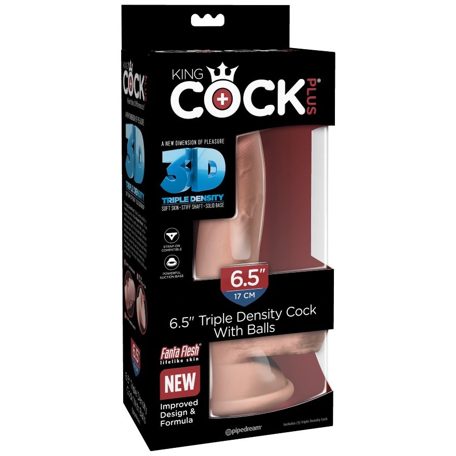 KING COCK - DILDO DE TRIPLA DENSIDADE 14 CM