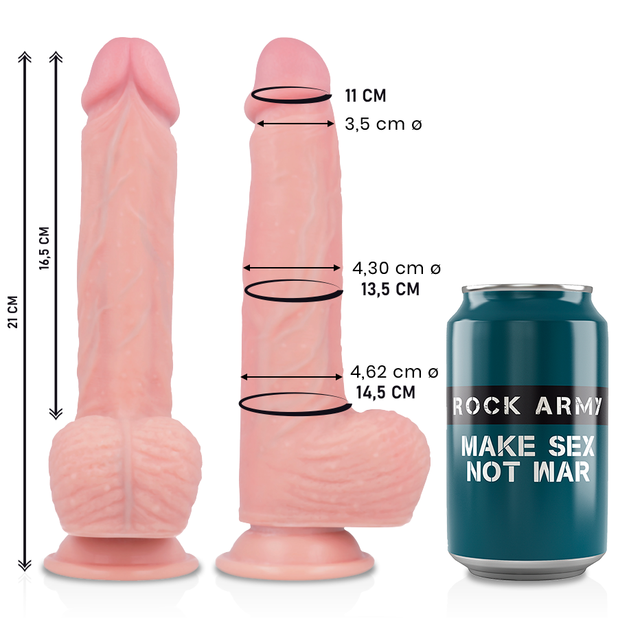 ROCKARMY - SILICONE LÍQUIDO PREMIUM SPITFIRE REALISTA 21 CM -O- 4,62 CM