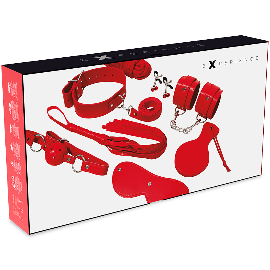 EXPERIÊNCIA - KIT FETICHE BDSM VERMELHO SÉRIE