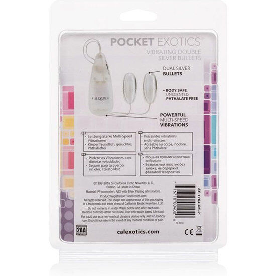CALEXOTICS - BALAS VIBRATÓRIAS DUO PRATEADO