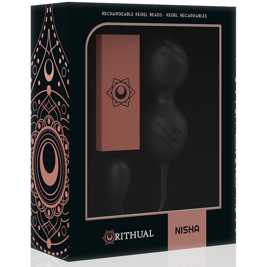 RITUAL - BOLAS KEGEL VIBRATORIAS RECARGABLES NISHA NEGRAS