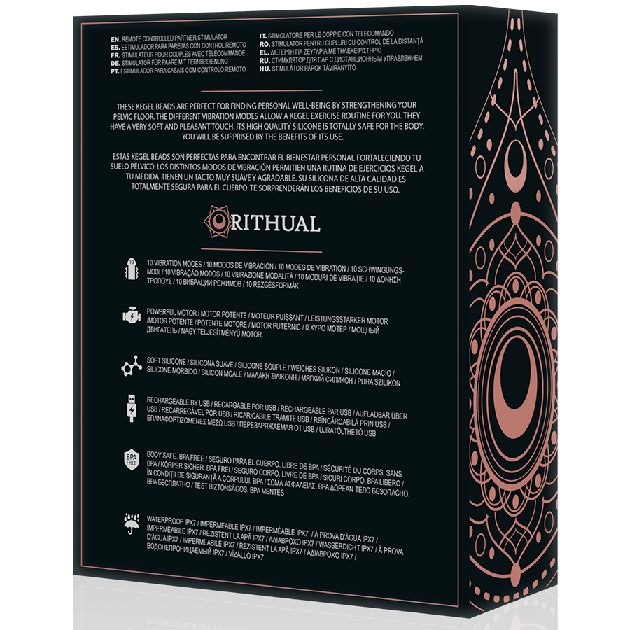 RITUAL - BOLAS KEGEL VIBRATORIAS RECARGABLES NISHA NEGRAS