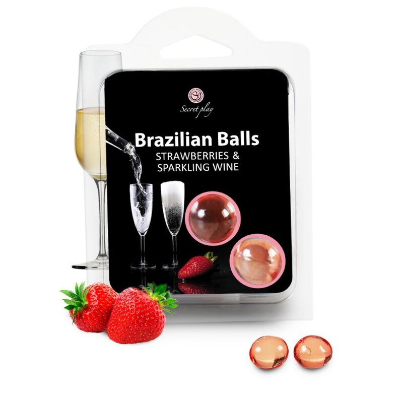 SECRETPLAY - CONJUNTO DE BOLINHOS BRASILEIROS DE MORANGO E CHAMPANHE