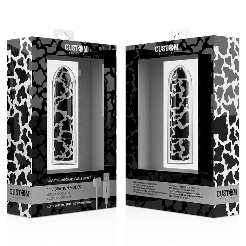 BALAS PERSONALIZADAS - VACA RECARGABLE MAGNÉTICA 10 INTENSIDADES