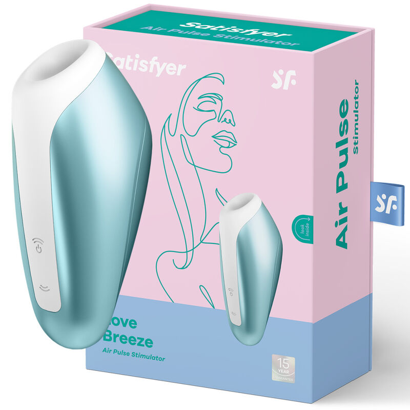 SATISFYER - LOVE BREEZE SUCTIONER AZUL GELO