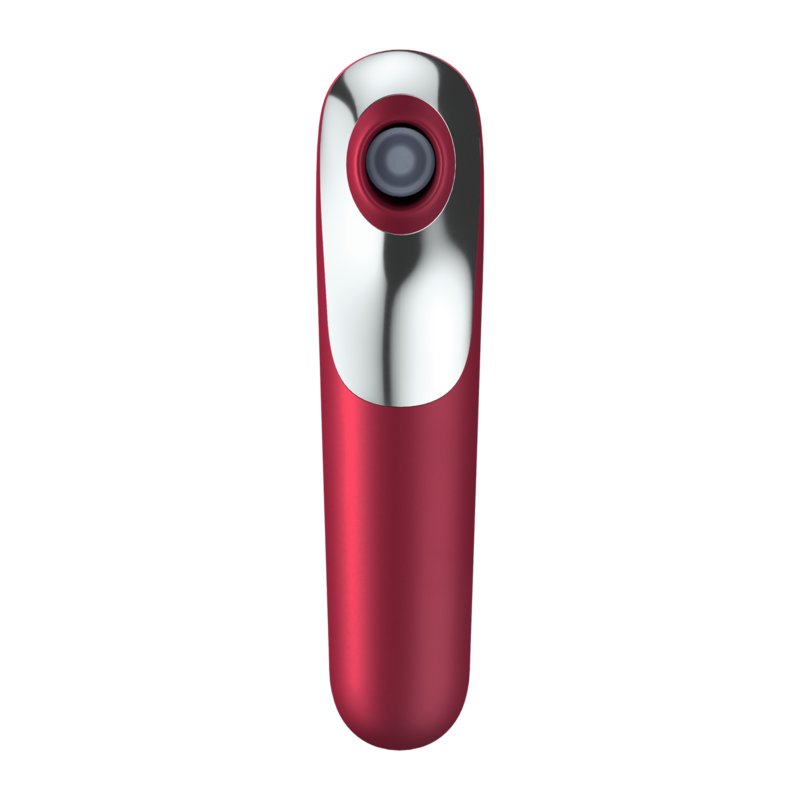 SATISFYER - VIBRADOR Y SUCCIONADOR DUAL LOVE CON AIRE PULSADO ROJO