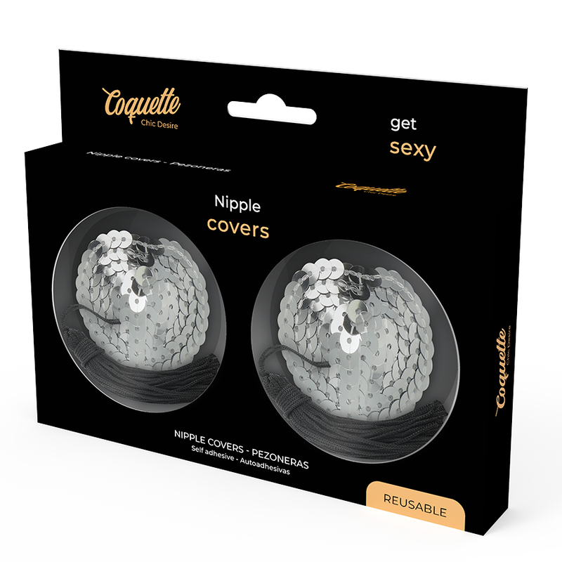 COQUETTE CHIC DESIRE - COBERTORES DE MAMILO PRATEADOS