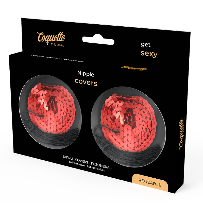 COQUETTE CHIC DESIRE - COBERTORES DE MAMILO VERMELHOS