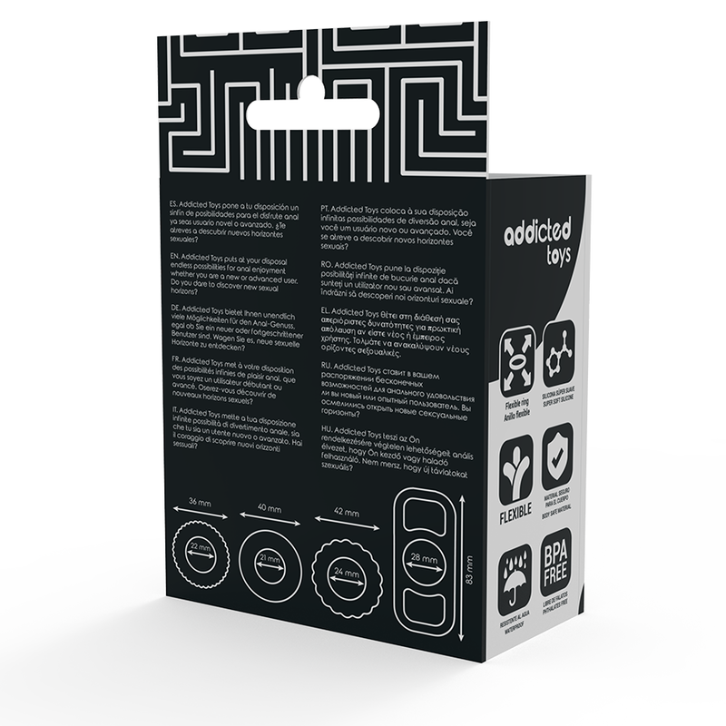 ADDICTED TOYS - CONJUNTO DE ANÉIS PENIANOS (4 PEÇAS)