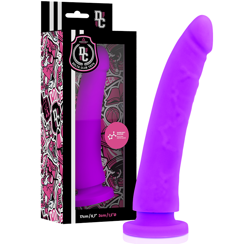 DELTA CLUB - BRINQUEDOS DILDO LILÁS DE SILICONE MÉDICO 17 CM -O- 3 CM