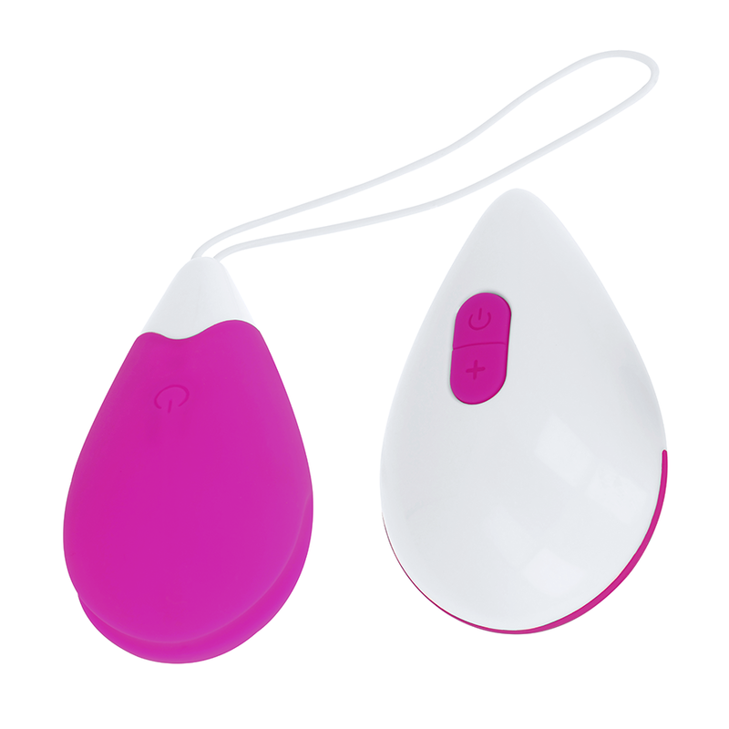 OHMAMA - OVO VIBRATÓRIO TEXTURIZADO COM 10 MODOS ROXO E BRANCO
