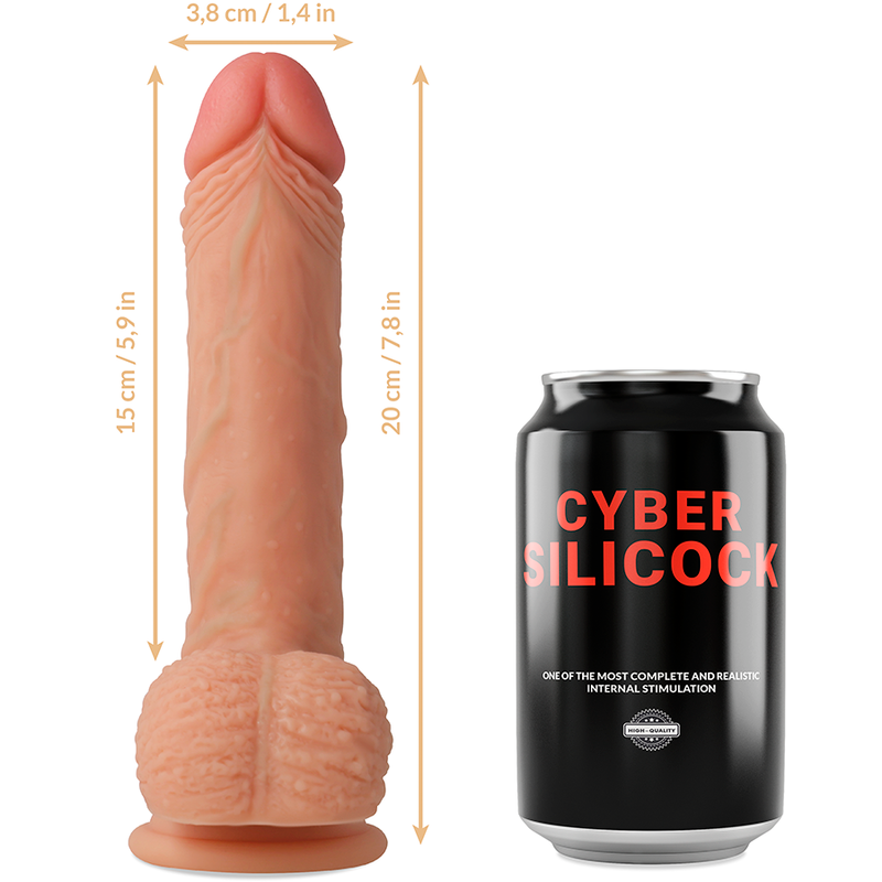 CYBER SILICOCK - STRAP-ON FREEMAN SILICONE LÍQUIDO COM 3 ANÉIS GRÁTIS 20 CM -O- 3,8 CM