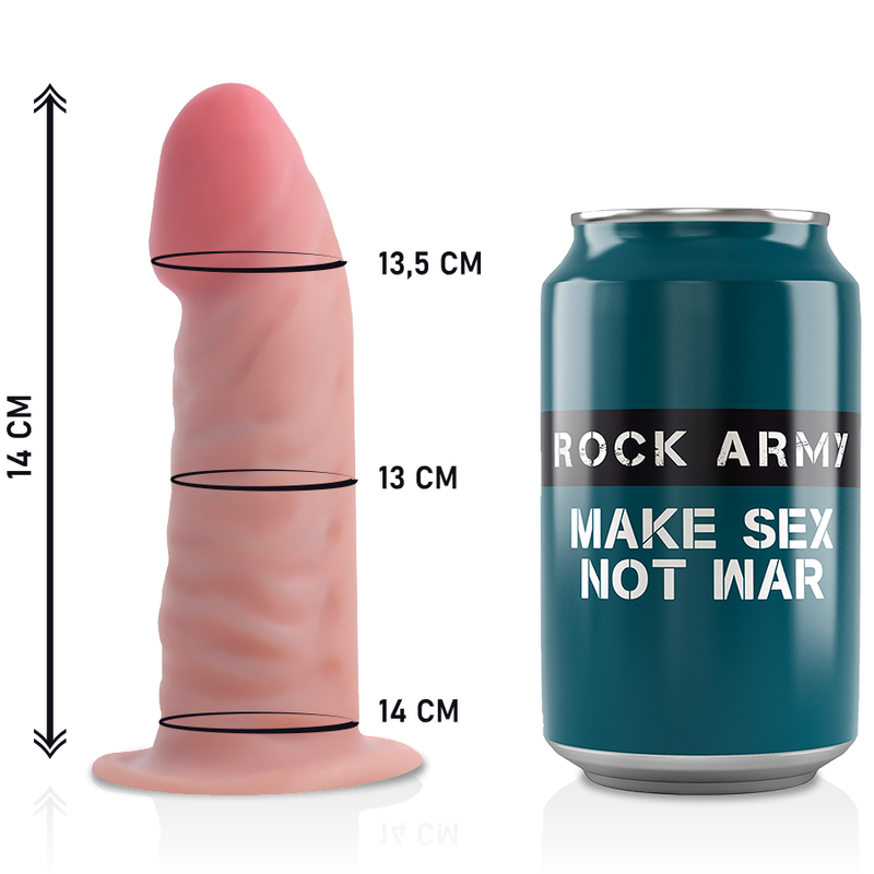 ROCKARMY - ARSENAL + DILDO REALISTA DE TIGRE DE DUPLA DENSIDADE 14 CM -O- 4,46 CM