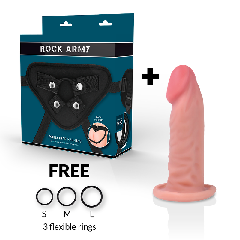 ROCKARMY - ARSENAL + DILDO REALISTA DE TIGRE DE DUPLA DENSIDADE 14 CM -O- 4,46 CM