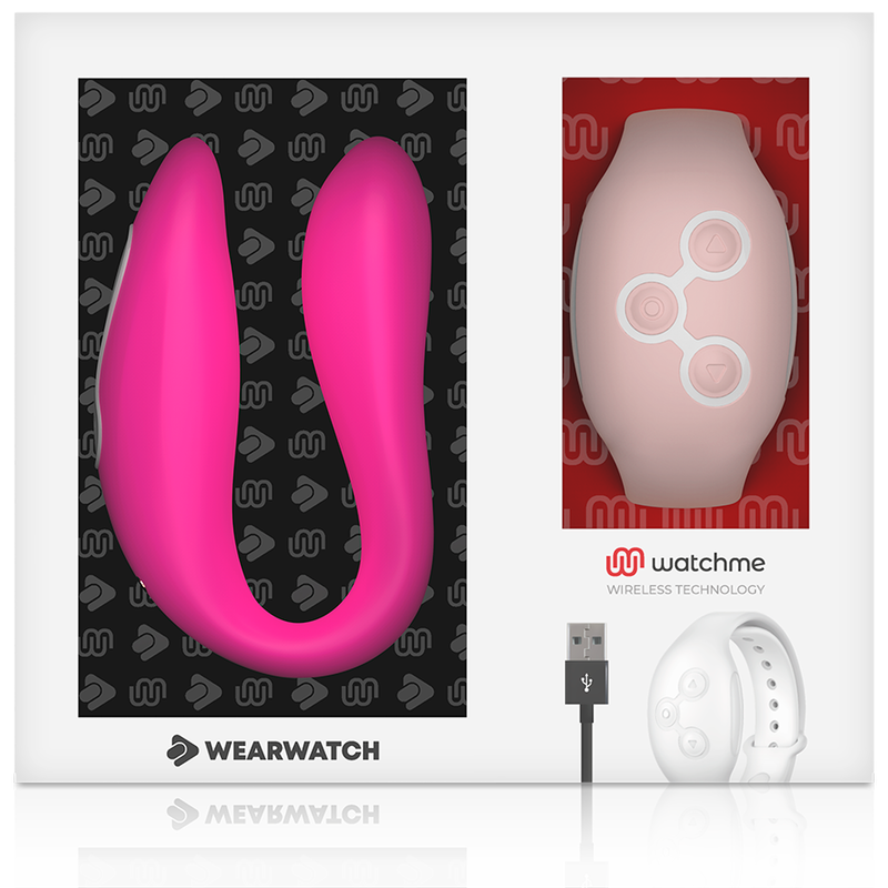 WEARWATCH - VIBRADOR COM TECNOLOGIA DUPLA WATCHME FÚCSIA / ROSA