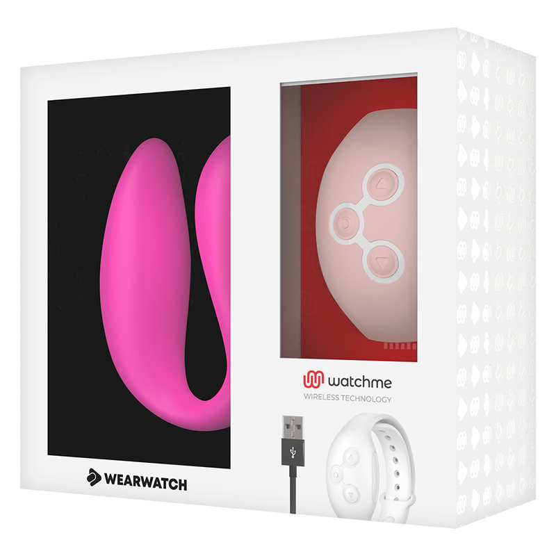 WEARWATCH - VIBRADOR COM TECNOLOGIA DUPLA WATCHME FÚCSIA / ROSA