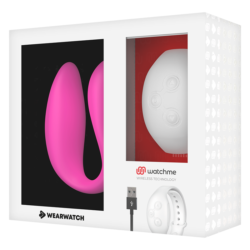 WEARWATCH - WATCHME VIBRADOR COM TECNOLOGIA DUPLA FÚCSIA / NEVE