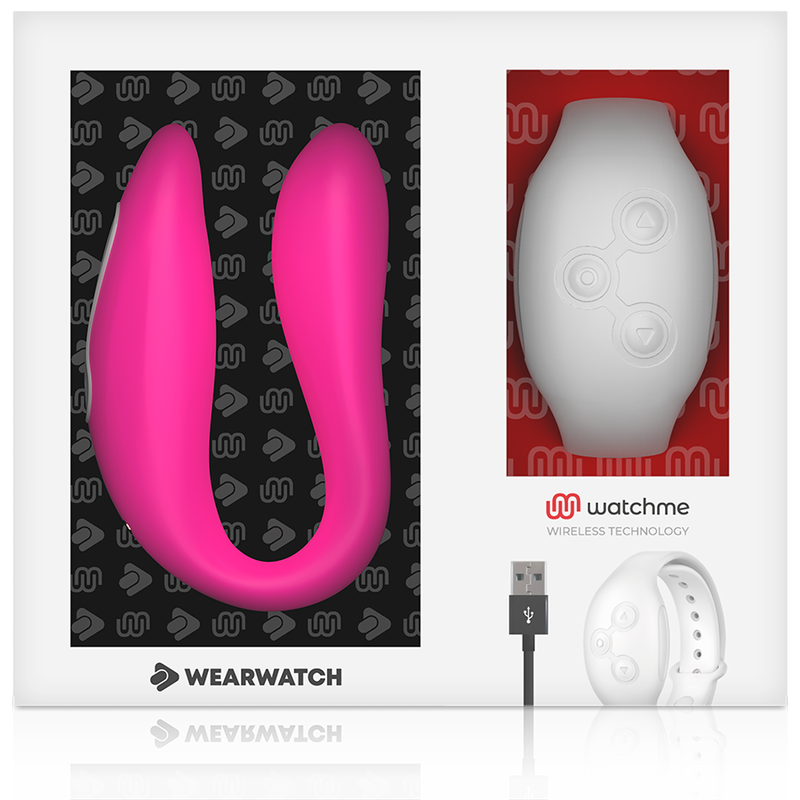 WEARWATCH - WATCHME VIBRADOR COM TECNOLOGIA DUPLA FÚCSIA / NEVE