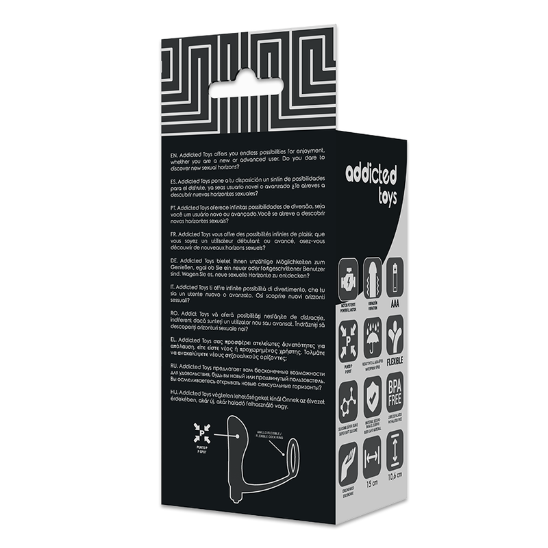 Brinquedos para viciados - Plug anal vibratório com anel peniano